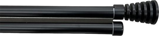 My Home Luxury Metallisches Vorhangstangen Doppel mit Stange Φ19mm 120cm Schwarz Matt 78893