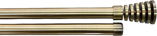 My Home Luxury Metallisch Vorhangstange Doppel mit Stange Φ28mm 160cm Gold