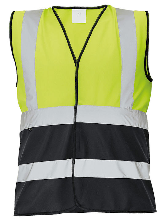 Cerva Men's Safety Vest with Reflective Film Yellow