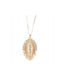 Mary Mother Of God Charm Amulet Placat cu aur