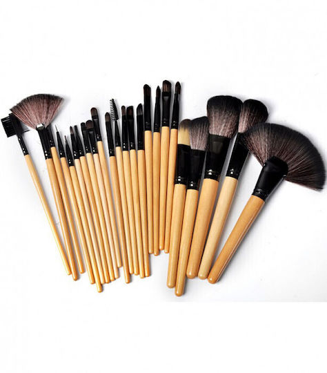 Fraulein38 Επαγγελματικό Σετ με Πινέλα Μακιγιάζ από Συνθετική Τρίχα 24τμχ