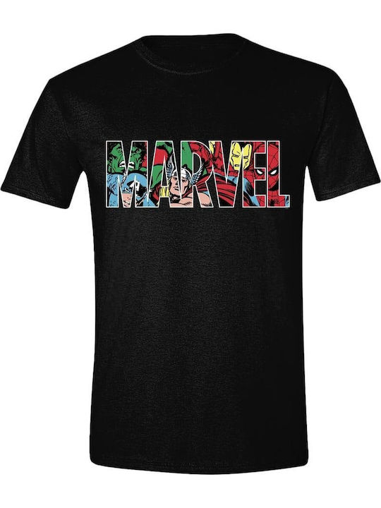 PCMerch Character Infill T-shirt Μαύρο Βαμβακερό
