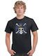Pegasus Lux In Tenebris Цял Бански T-shirt Черен Памучен