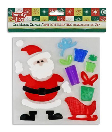Fun World Χριστουγεννιάτικα Aufkleber für das Fenster mit Design Άγιου Βασίλη Weihnachtsmann