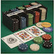 Poker Set Set 200 Numbered Poker Chips in Metallic Box with 2 Decks and Felt