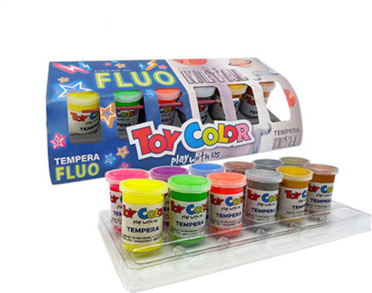 Toy Color Τέμπερες Ζωγραφικής Πολύχρωμες 25ml 12τμχ
