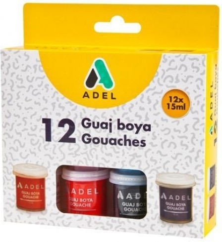 Adel Tempera Paints Multicolour in Jar 15ml 12pcs