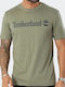 Timberland T-shirt Bărbătesc cu Mânecă Scurtă Verde