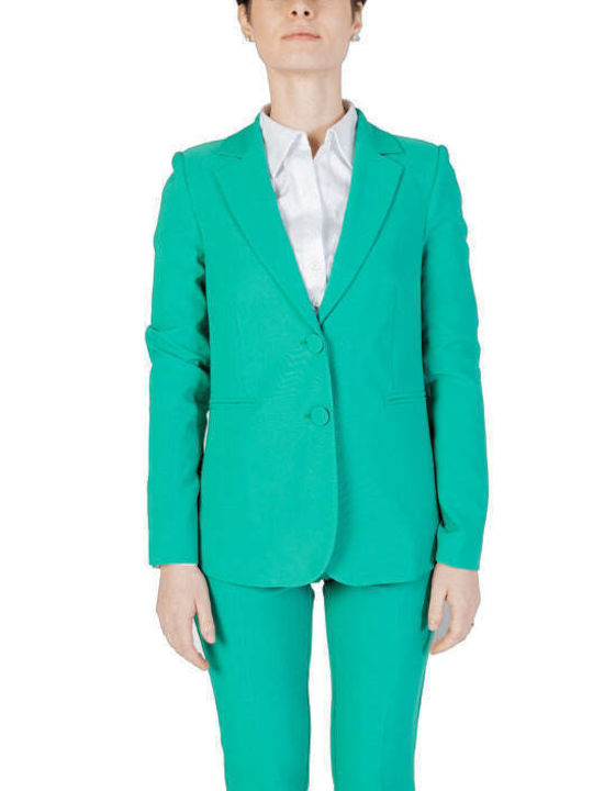 Sandro Ferrone Lang Damen Blazer Grün