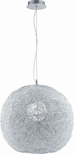 Ideal Lux Sp1 D40 Κρεμαστό Φωτιστικό Ασημί 40x40εκ.