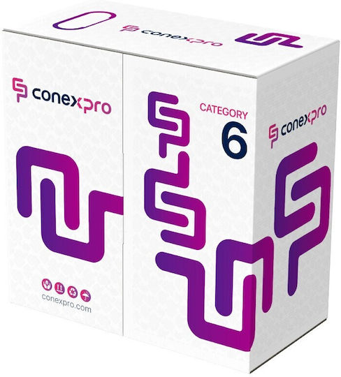 Conexpro U/UTP Cat.6 (Gigabit) Καλώδιο Δικτύου Ethernet χωρίς ακροδέκτες 305m Λευκό