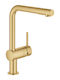 Grohe Minta Kitchen Faucet Counter with Pull-Out Spray Gold