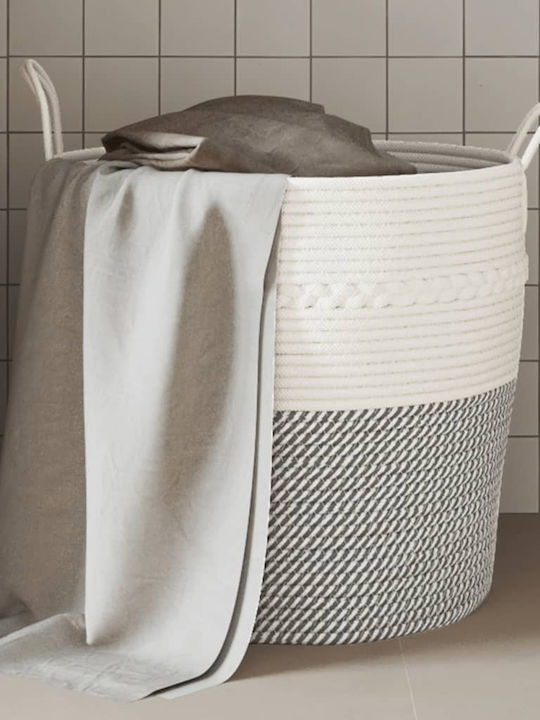 vidaXL Storage Basket Fabric Gray 43x43x38cm 1pcs