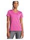 Under Armour Women's Athletic Blouse Short Sleeve Fast Drying with V Neck Pink