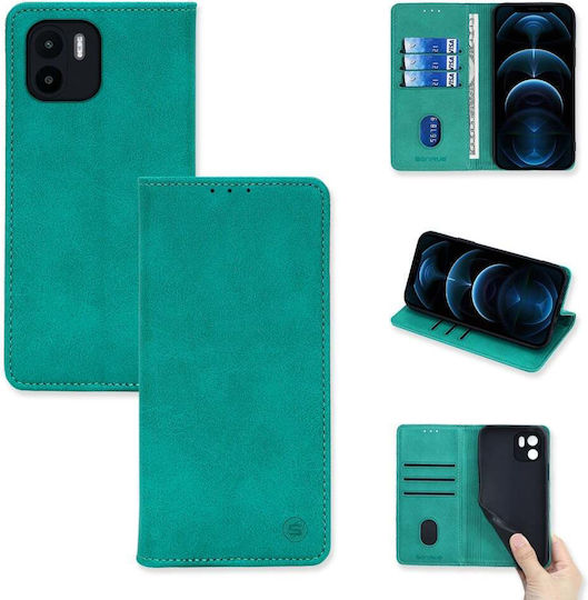 Sonique Vintage Magnet Wallet Synthetic Leather / Plastic / Silicone Turquoise (Redmi A1 / A2)