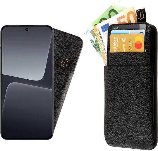 Idol 1991 Wallet Piele / Silicon / Piele artificială Negru (Xiaomi 14 Pro 5G)