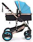 Fiko Wisesonle Verstellbar 2 in 1 Baby Kinderwagen Geeignet für Neugeborene Hellblau 12kg