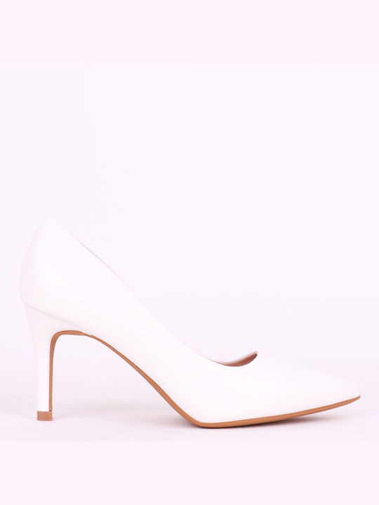 Diamantique White Heels