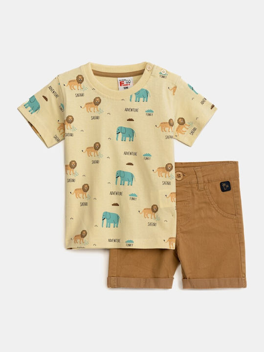 Funky Kids Clothing Set with Shorts Vanilla 2 Pieces