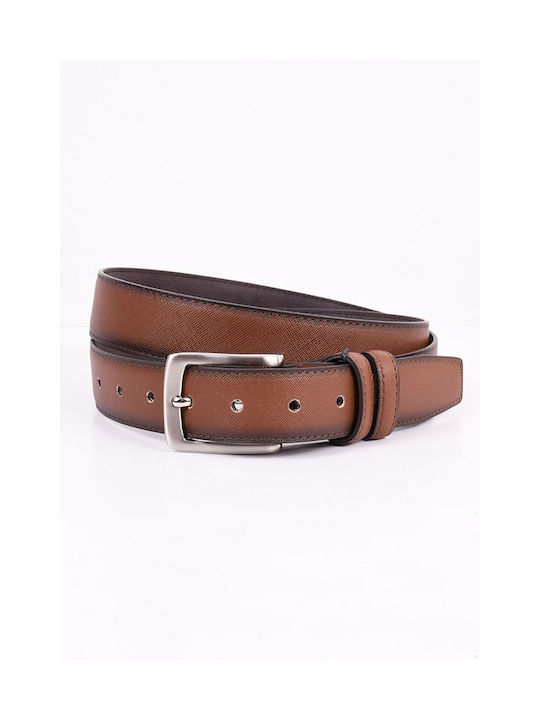 Mcan Men's Artificial Leather Belt Tabac Brown