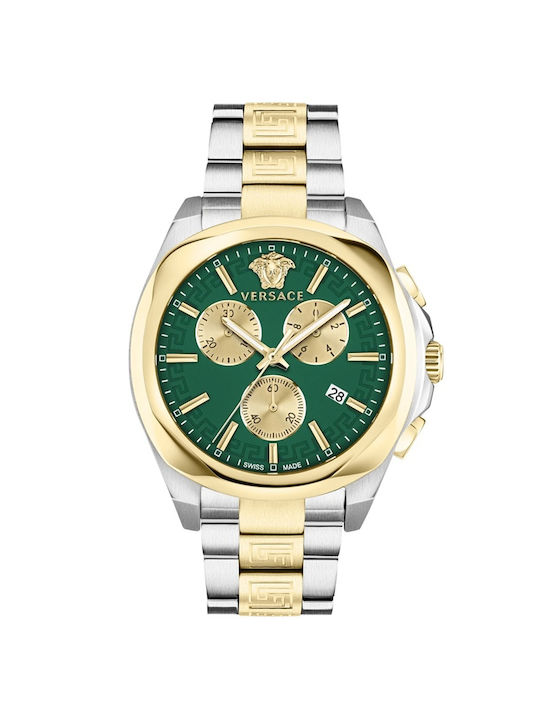 Versace Lady Watch Chronograph with Gold Metal Bracelet