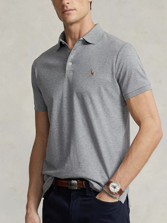 Polo Short Sleeve Blouse Steel Heather