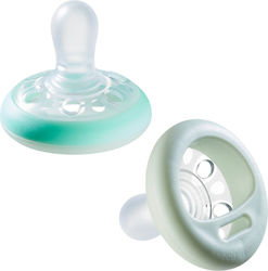 Tommee Tippee Breast Like Orthodontic Pacifiers Silicone Night for 0-6 months 2pcs