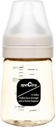 Spectra Module Biberoane Bebeluși Din Plastic Anti-Colici Cu Tetină Din Silicon Pentru 0-3 Luni Galben 160ml