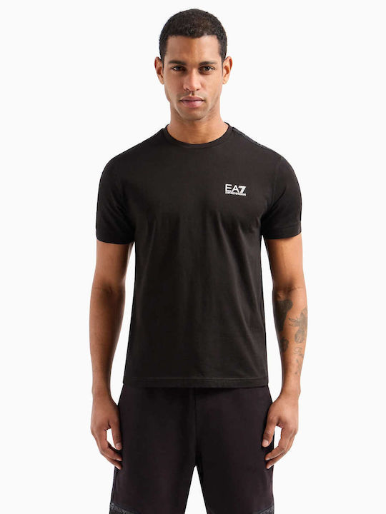 Emporio Armani T-shirt Bărbătesc cu Mânecă Scurtă BLACK