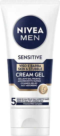 Nivea Men Sensitive Skin & Stubble 24ωρο Ενυδατικό Ανδρικό Gel Προσώπου με Πανθενόλη 50ml