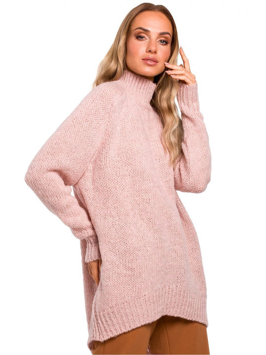 MOE Damen Langarm Pullover Rosa