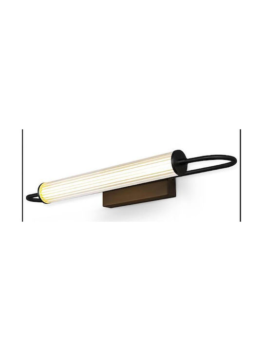 Panafan Leuchte Badezimmer mit Integrierter LED und Warmweißes Licht Schwarz 60x19x6cm