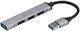 Tracer H41 Hub 3 Porturi USB 2.0 cu Conectare USB-A Gri