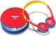 Lenco Portable Radio-CD Player CD-021KIDS Equipped with CD Red