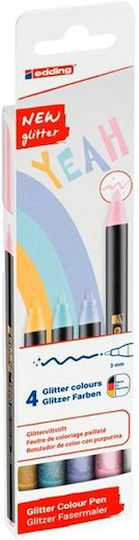 Edding Glitter Drawing Markers 1mm Set 4pcs