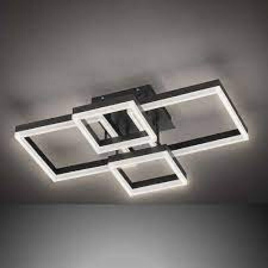 Wofi Vaasa Plafonieră de Tavan Neagră cu LED Integrat