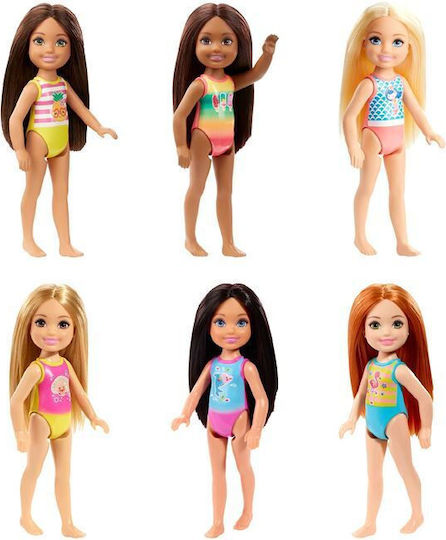 Barbie Beach Doll Chelsea Beach for 3+ years+ Years 15cm (Various Designs/Assortments of Designs) 1pc