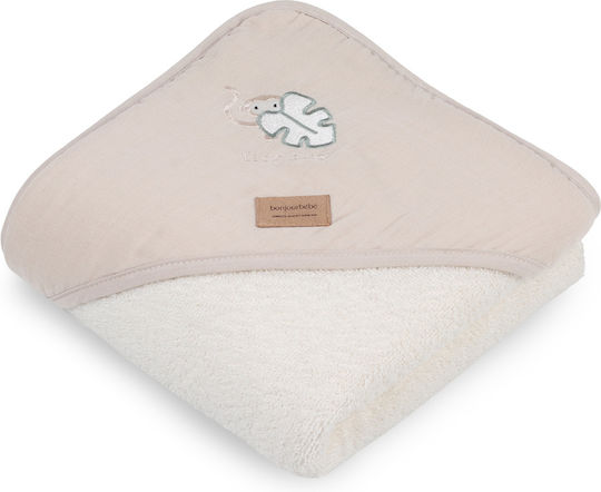 Bonjour Bebe Hooded Baby Bath Towel Camel