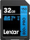 Lexar Professional 800x SDHC 32GB Class 10 U1 V10 UHS-I