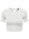 Only Women's Summer Crop Top Cotton Short Sleeve Cloud Dancer