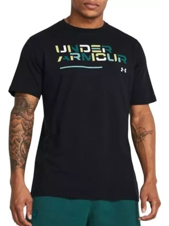 Under Armour Colorblock Wordmark T-shirt Μαύρο