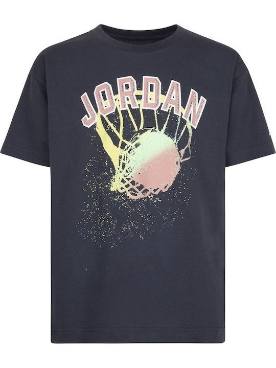 Kinder-T-Shirt Schwarz Hoop Style
