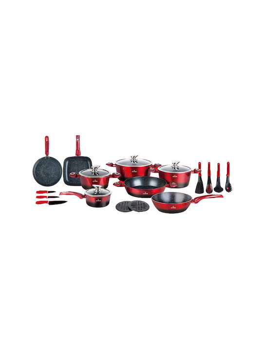 Zilner Set de vase de gătit din aluminiu cu strat ceramic 3buc