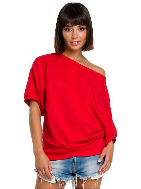 BeWear Women's Long Sweatshirt Red