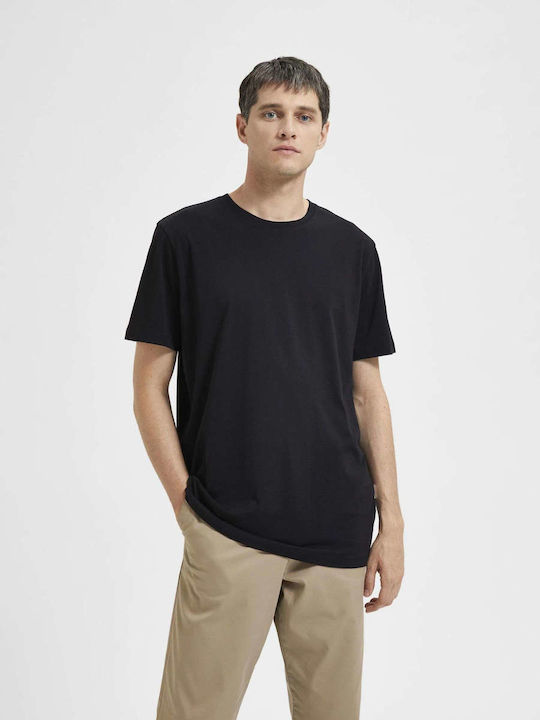 Selected Men's Short Sleeve T-shirt BLACK