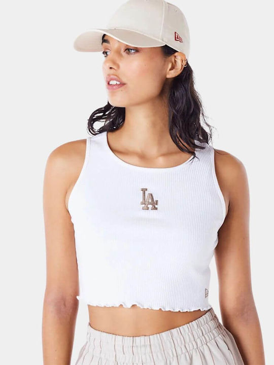 Hero  La Dodgers Mlb Lifestyle Women's Athletic Crop Top Sleeveless White