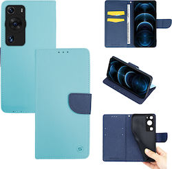 Sonique Trend Wallet Δερματίνης / Σιλικόνης Γαλάζιο (Huawei P60 Pro)