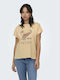 Only Damen T-shirt Beige