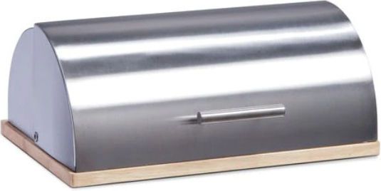 Zeller Brotkasten Inox Silber 39x28x16cm