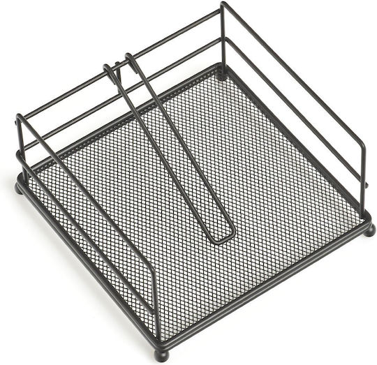 Zeller Metallic Napkin Holder Black 17.3x17.3x9cm